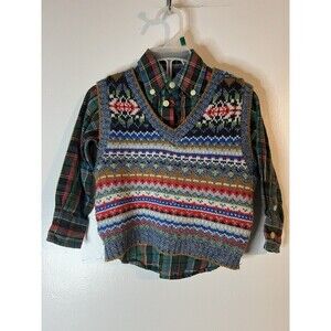 Wrangler Jean Co Plaid Button Down Shirt Size 24 Months